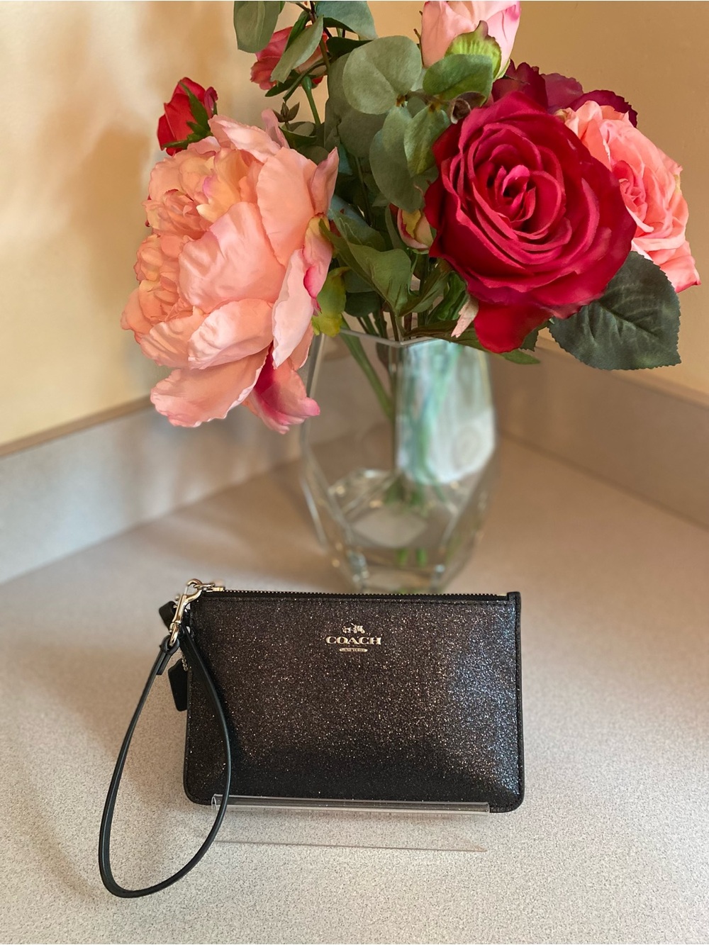 Coach Glitter Wristlet